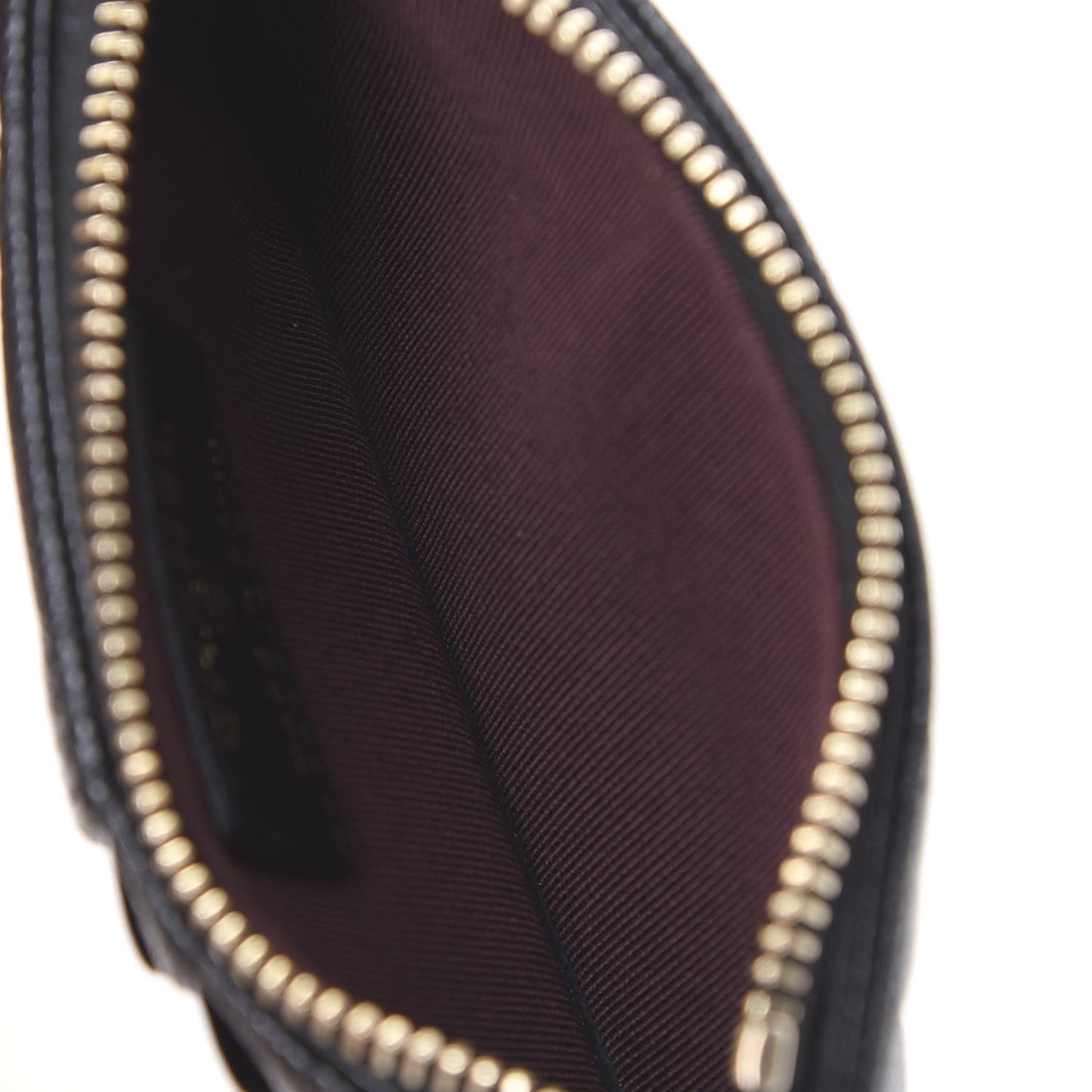 Caviar Quilted Flap Zip Card Holder Black