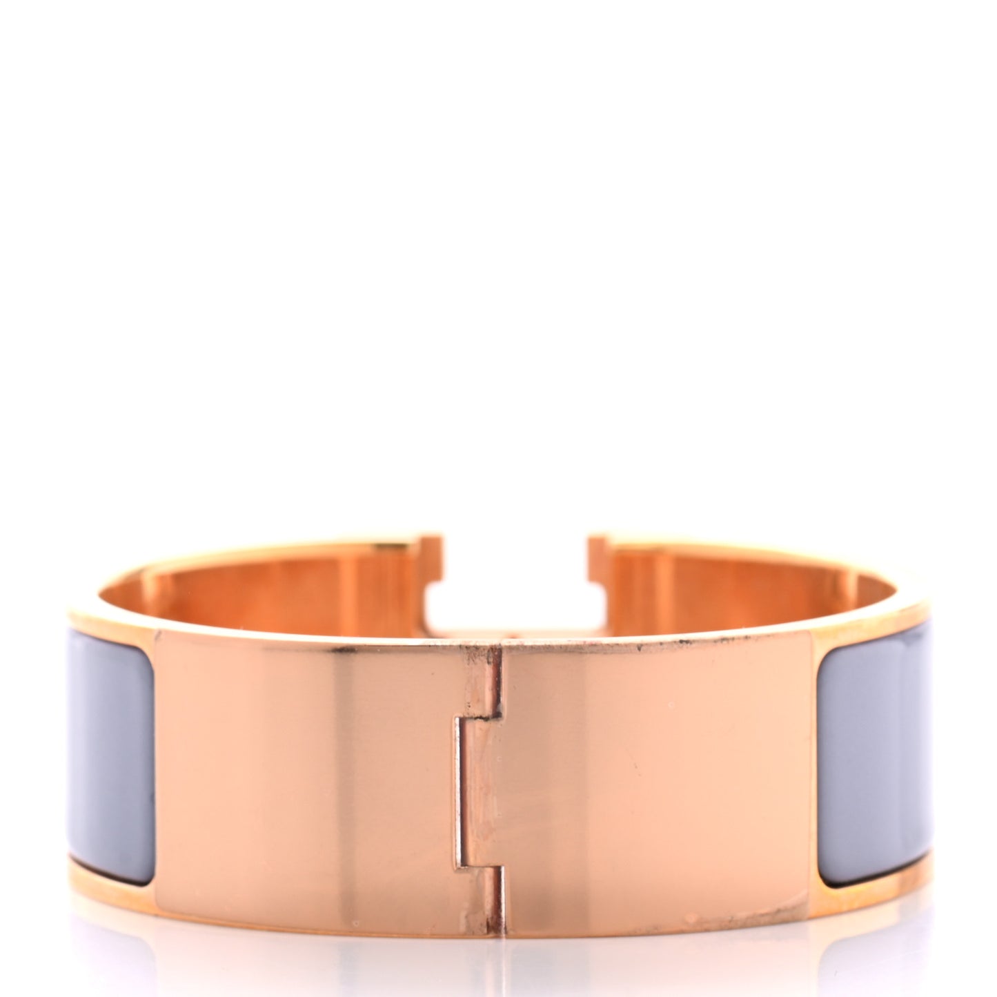 Enamel Clic Clac H Wide Bracelet PM Bleu Lin