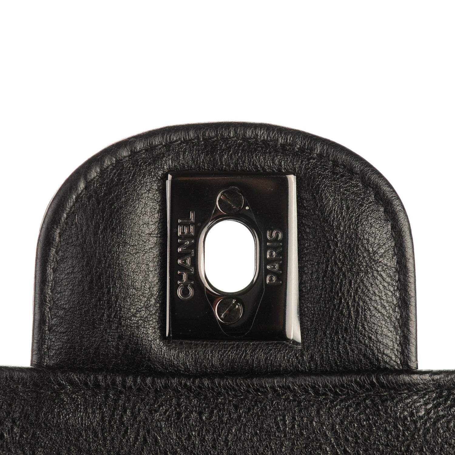Chanel Crumpled Calfskin Quilted Mini Rectangular Flap So Black 6 of 8