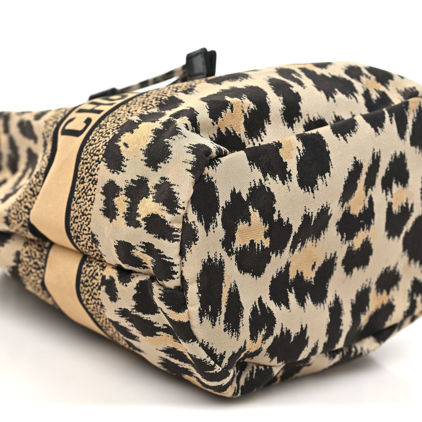 Canvas Mizza Embroidered Leopard DiorTravel Pouch Beige