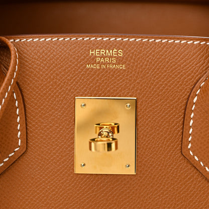 Hermes Madame Calfskin Birkin Sellier 30 Gold 6 of 11