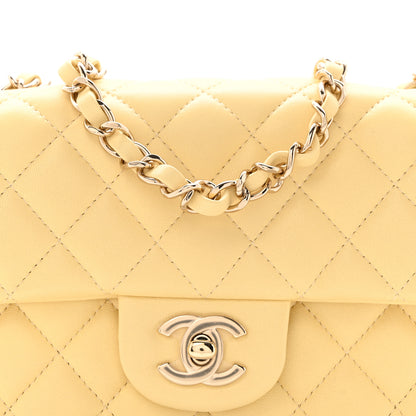 Chanel Lambskin Quilted Mini Rectangular Flap Yellow 8 of 10