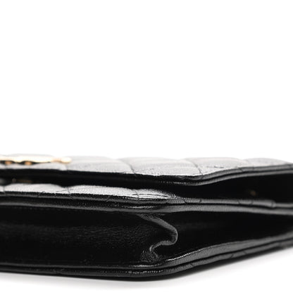 Chanel Caviar Quilted Beaded CC Wallet On Chain WOC Black 11 of 12