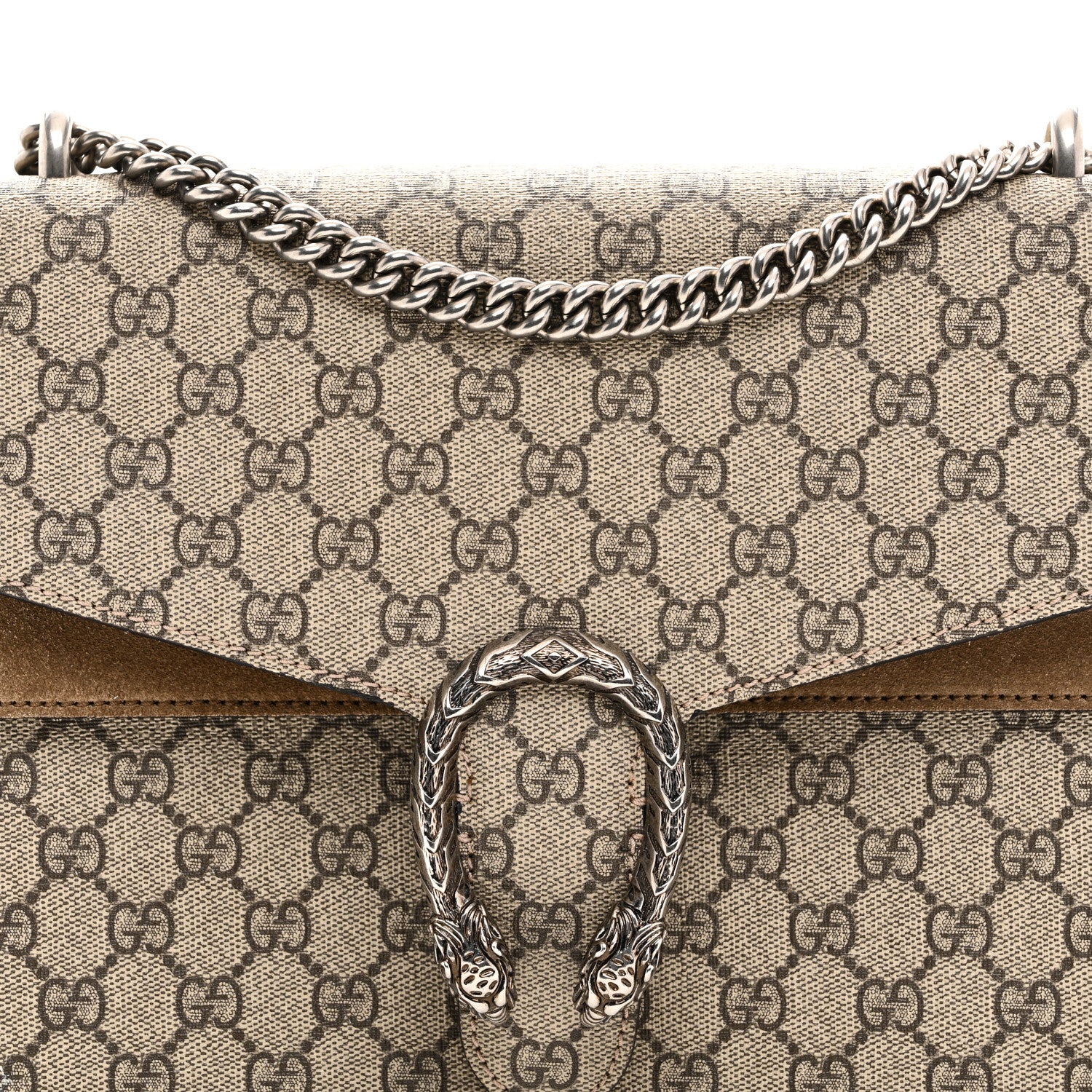 Gucci GG Supreme Monogram Medium Dionysus Shoulder Bag Taupe 8 of 10