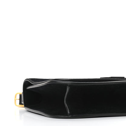 Saint Laurent Suede Small Spontini Saddle Bag Black 8 of 10