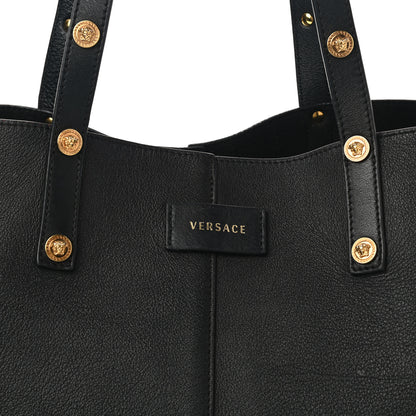 Versace Calfskin Palazzo Tote Black 7 of 13