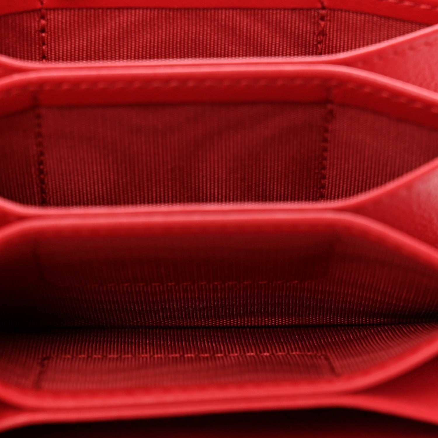 Christian Dior Patent Cannage Lady Dior 5-Gusset Card Holder Rouge Vif 6 of 9