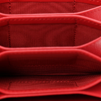 Christian Dior Patent Cannage Lady Dior 5-Gusset Card Holder Rouge Vif 6 of 9