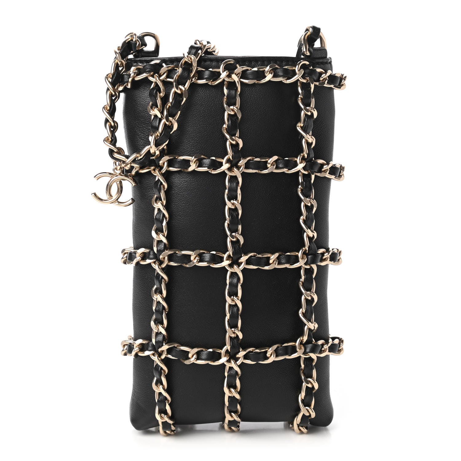 Chanel Lambskin Clutch With Chain Black 1 of 16