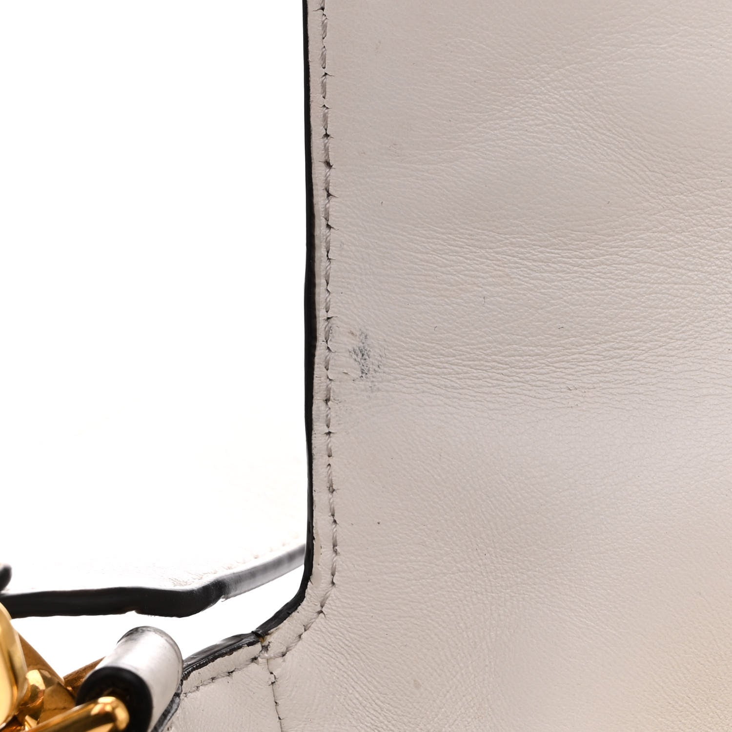 Fendi Nappa FF 1974 Embossed Baguette White 12 of 23