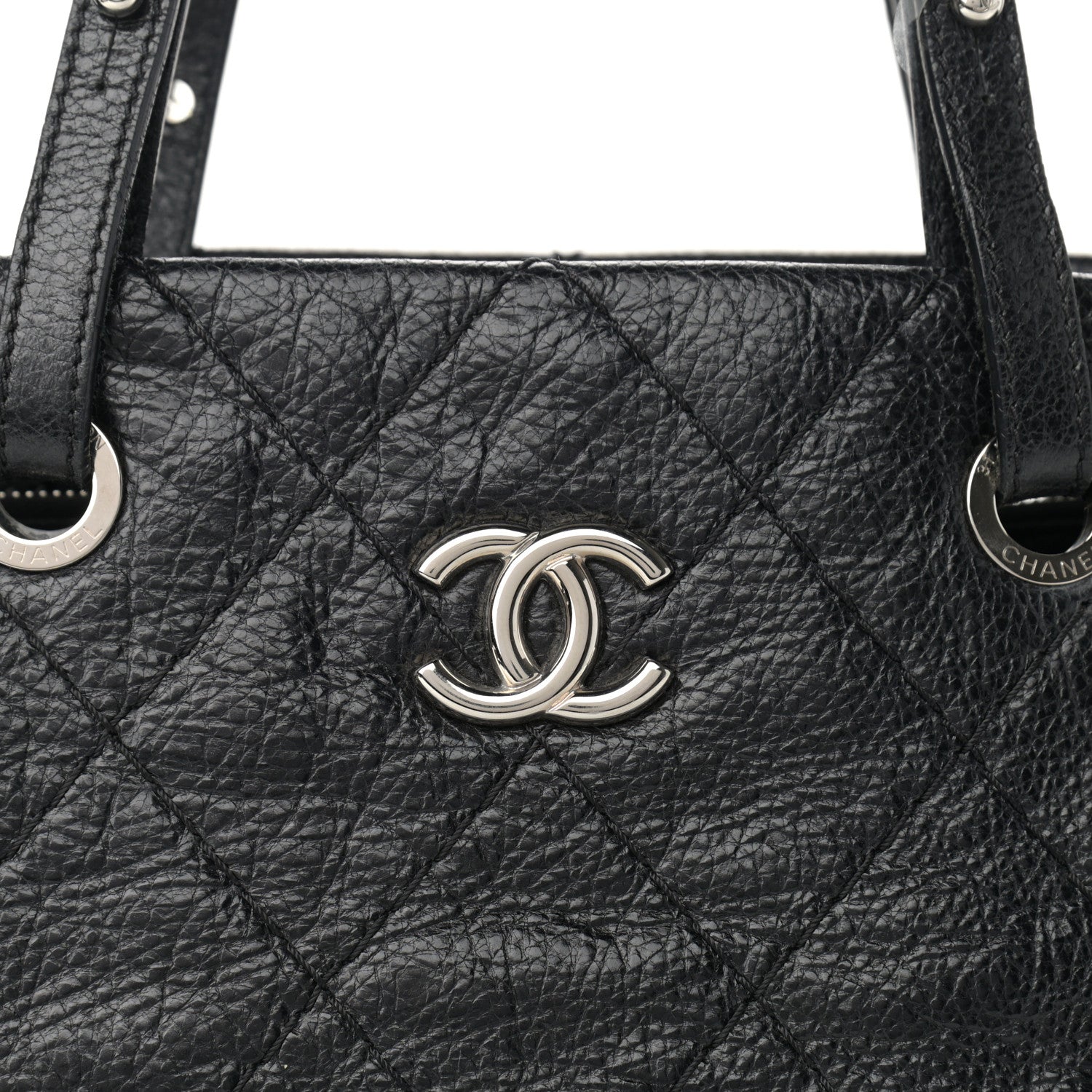 Chanel Glazed Calfskin Large On The Road Tote Black 9 of 12