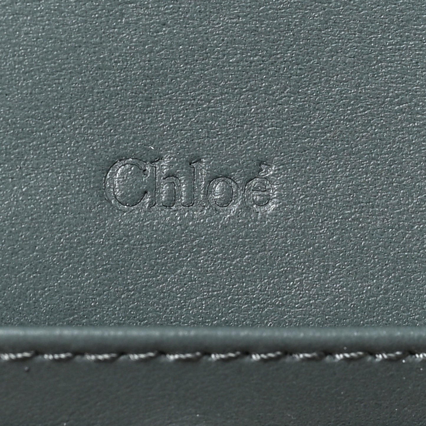 Smooth Calfskin Chloe Long Wallet Cloudy Blue
