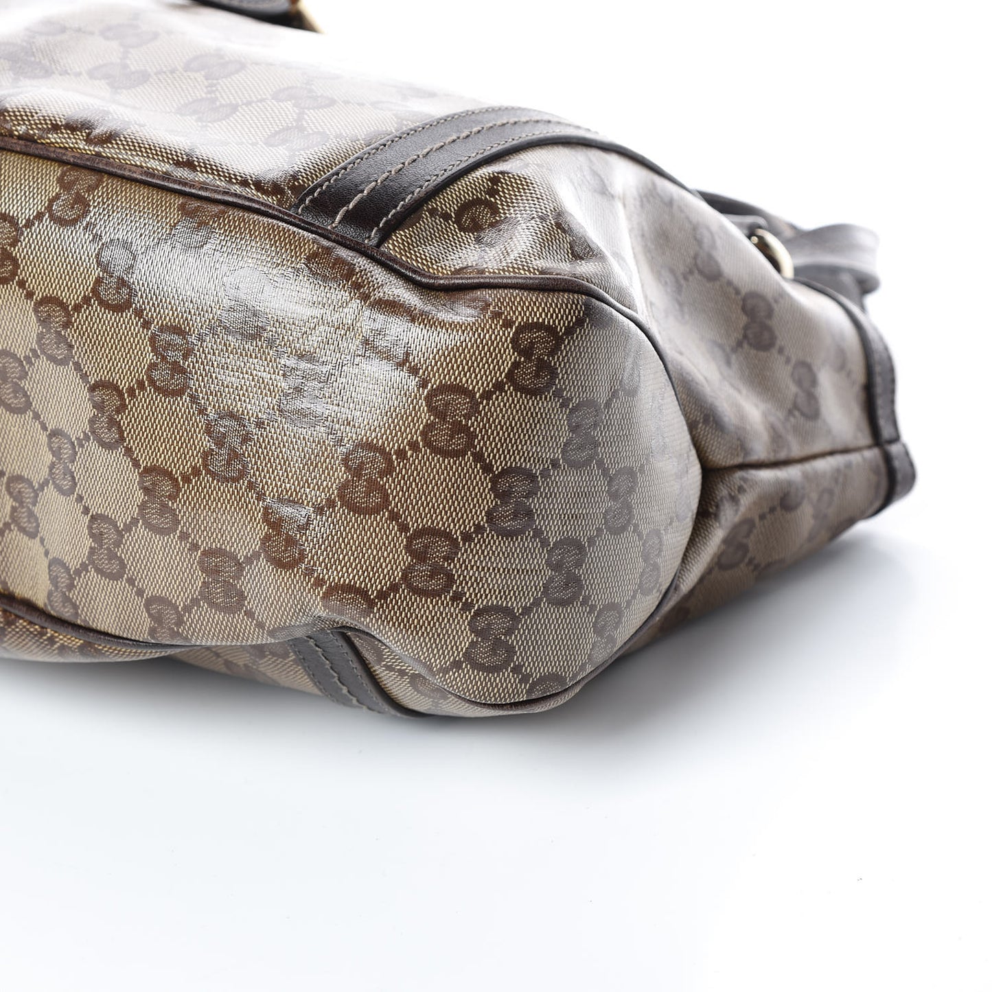 Crystal Monogram Duchessa Flap Shoulder Bag Dark Brown