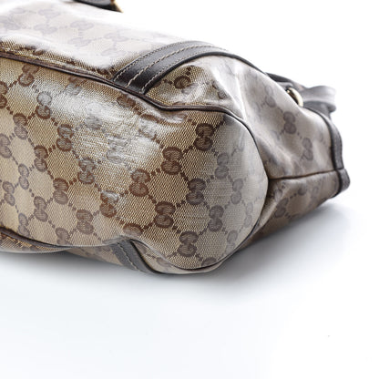 Gucci Crystal Monogram Duchessa Flap Shoulder Bag Dark Brown 6 of 15