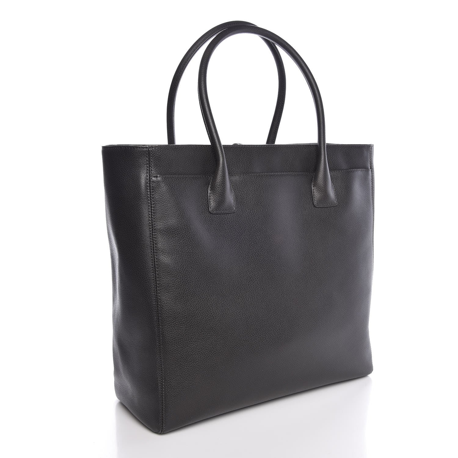 Chanel Calfskin Tall Cerf Tote Anthracite 3 of 7