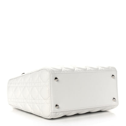 Christian Dior Lambskin Cannage Medium Lady Dior White 4 of 10