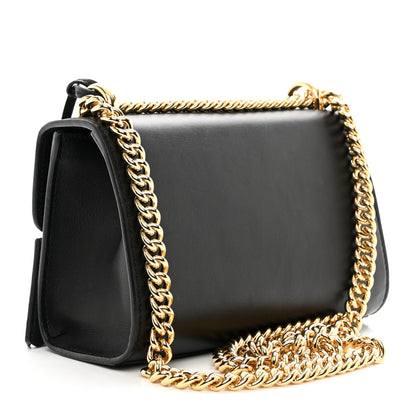 Gucci Calfskin Crystal Snake Embroidered Small Padlock Shoulder Bag Black 3 of 10