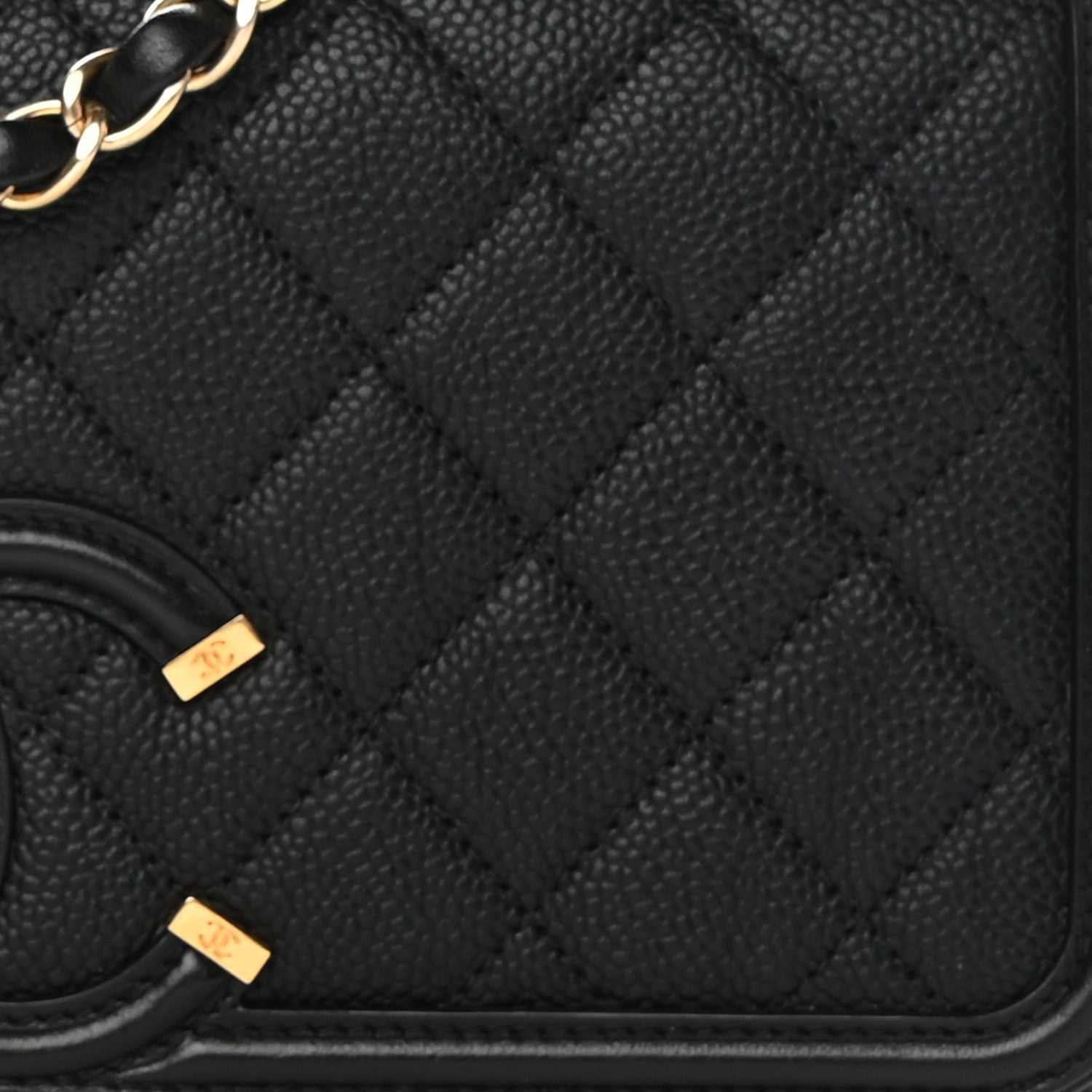 Chanel Caviar Quilted Medium CC Filigree Flap Black 12 of 13