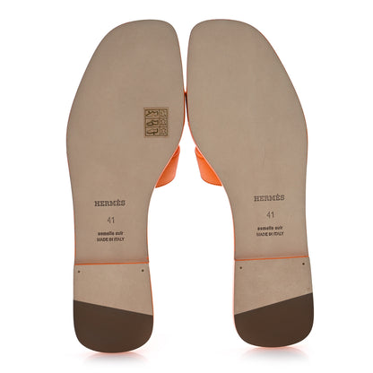 Hermes Epsom Oran Sandals 41 Orange Sunset 7 of 11