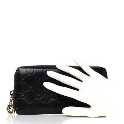 Gucci Guccissima Large Twins Zip Around Wallet Black 2 of 19