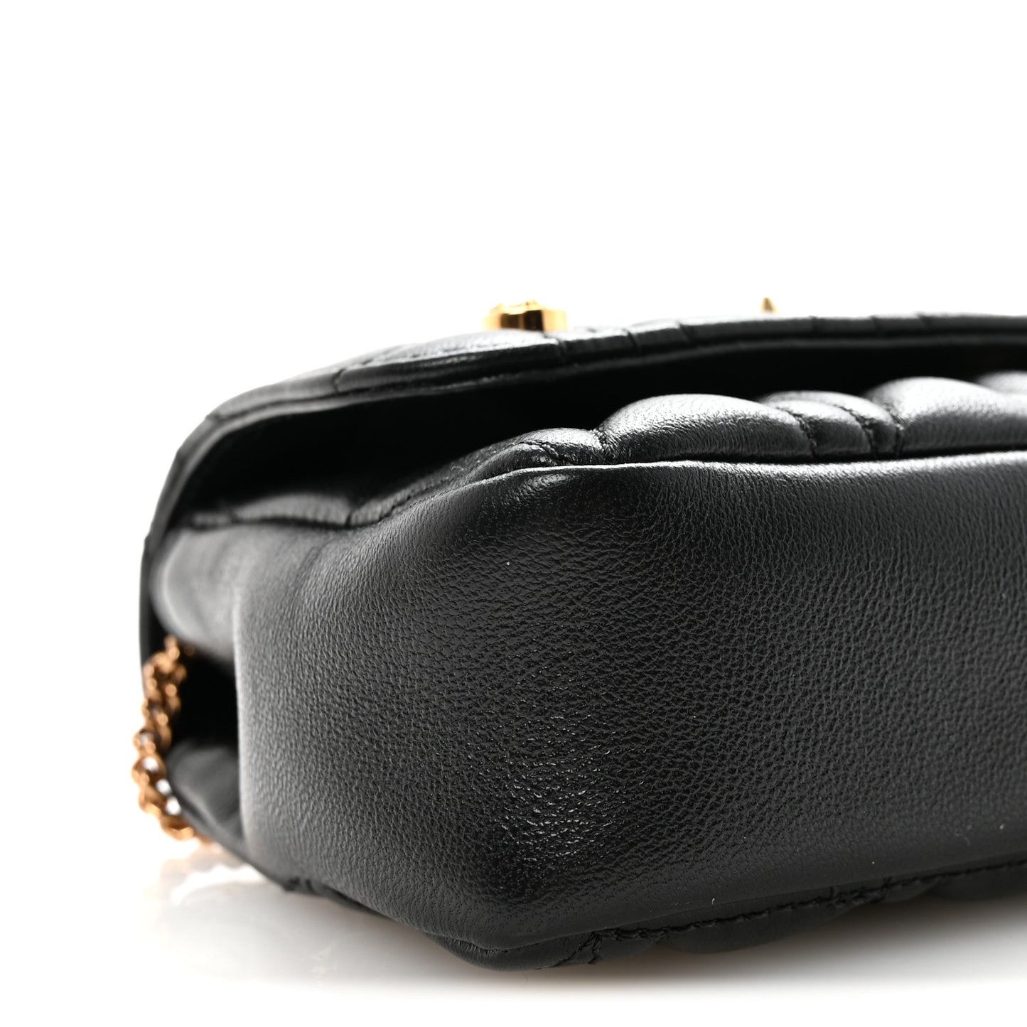 Nappa Quilted Studded Virtus Evening Bag Black