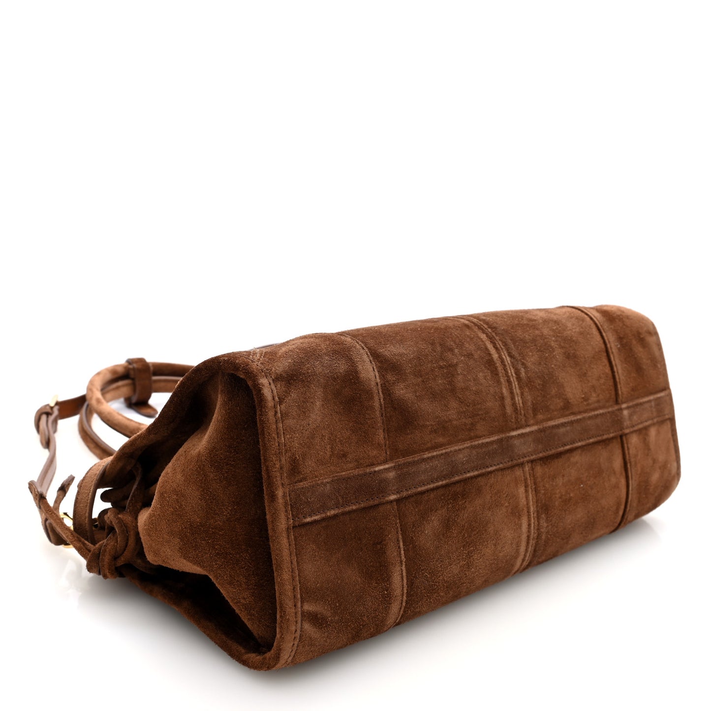 Suede Triangle Medium Bonnie Shoulder Bag Cacao