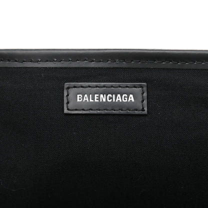 Balenciaga Cotton Canvas Calfskin S Navy Cabas Black 7 of 10