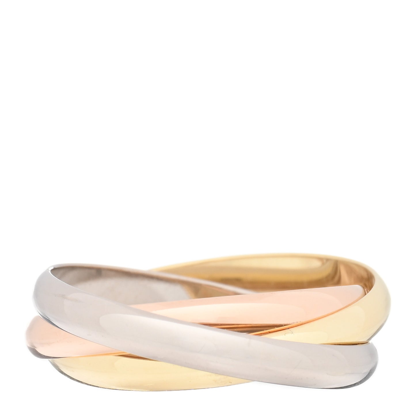 18K Pink Yellow White Gold Small Trinity Ring 59 8.75
