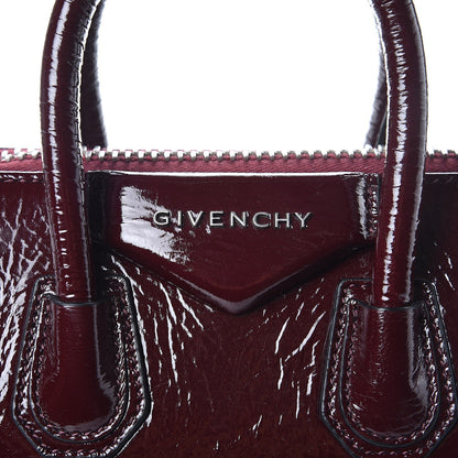Givenchy Crinkled Patent Calfskin Mini Antigona Aubergine 8 of 8