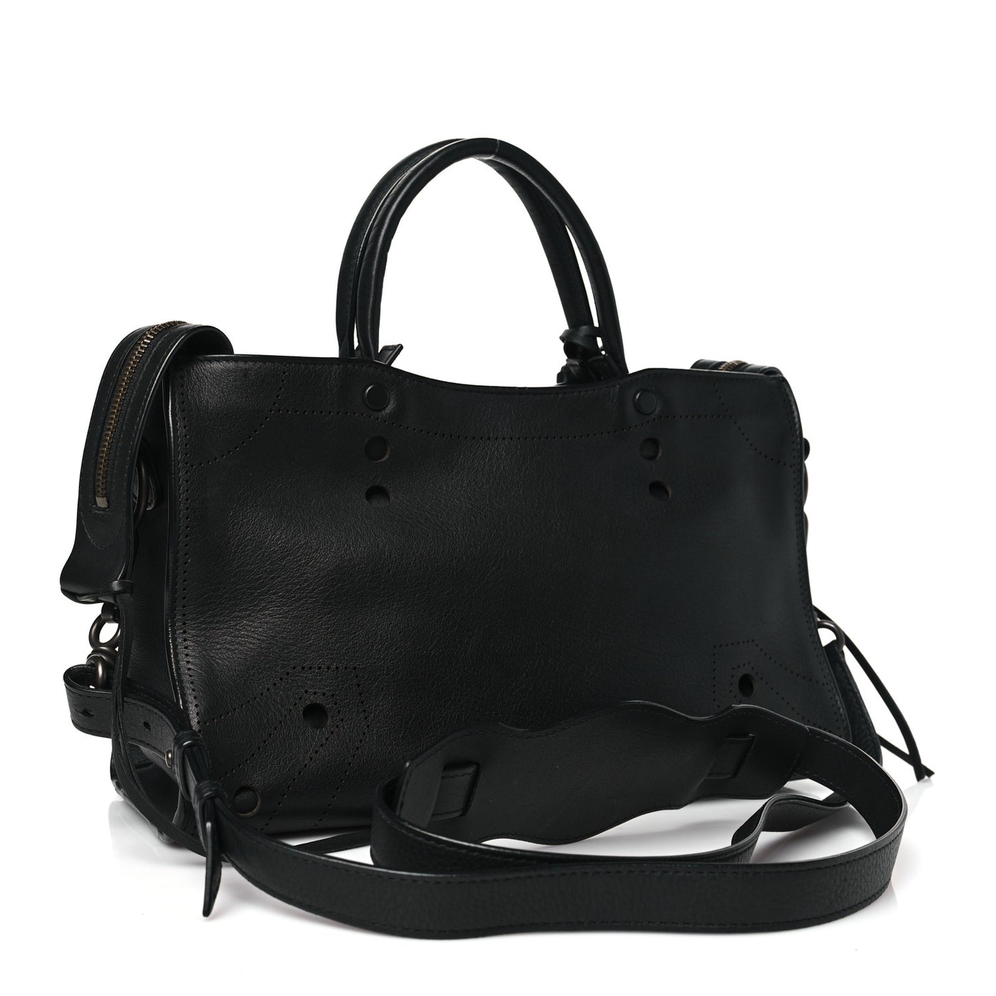 Veau Soyeux Perforated Blackout Hardware S City Black