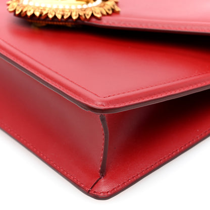 Dolce & Gabbana Smooth Calfskin Mini Devotion Crossbody Bag Rosso Papavero 9 of 10
