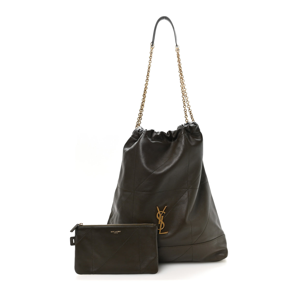 Lambskin Matelasse Monogram Large Jamie 4.3 Light Musk
