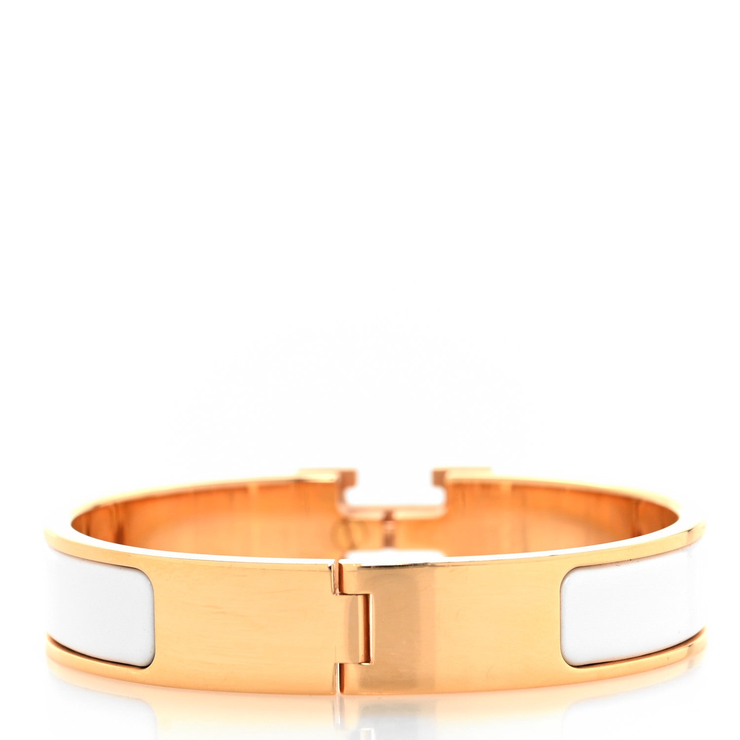 Hermes Enamel Narrow Clic Clac H Bracelet PM White 3 of 5
