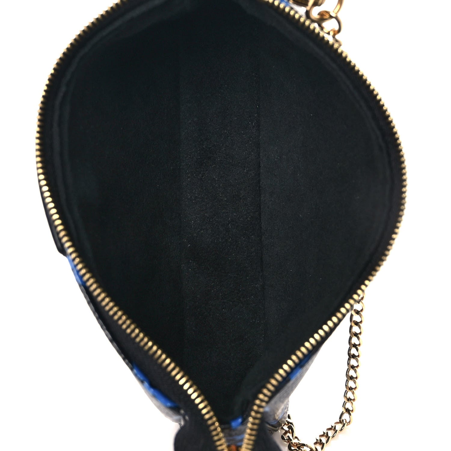 Louis Vuitton Colored Monogram Mini Pochette Accessories Blue Black 5 of 9