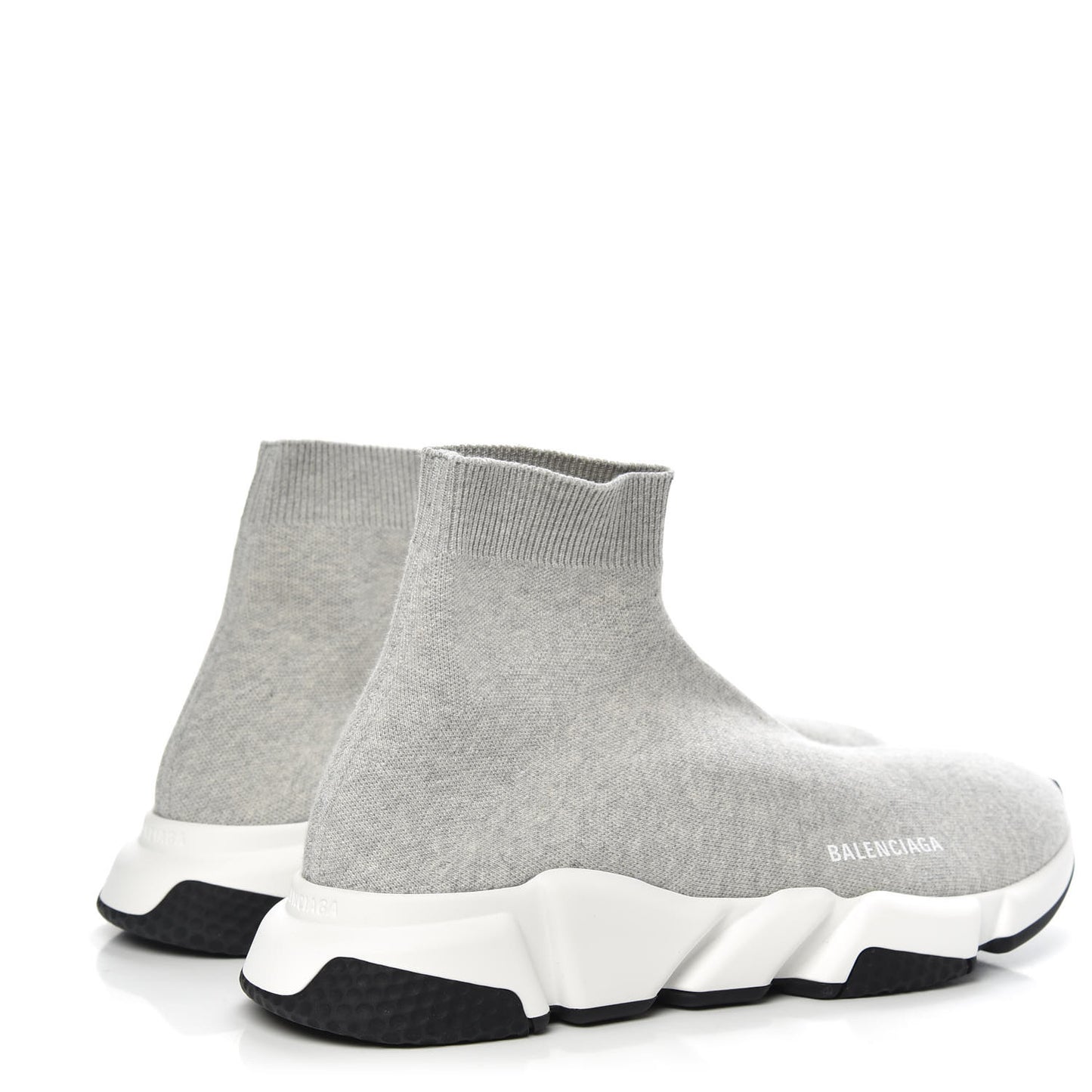 Sweatshirt Knit Bi-Color Sole Mens Speed Sneakers 45 Grey White Black