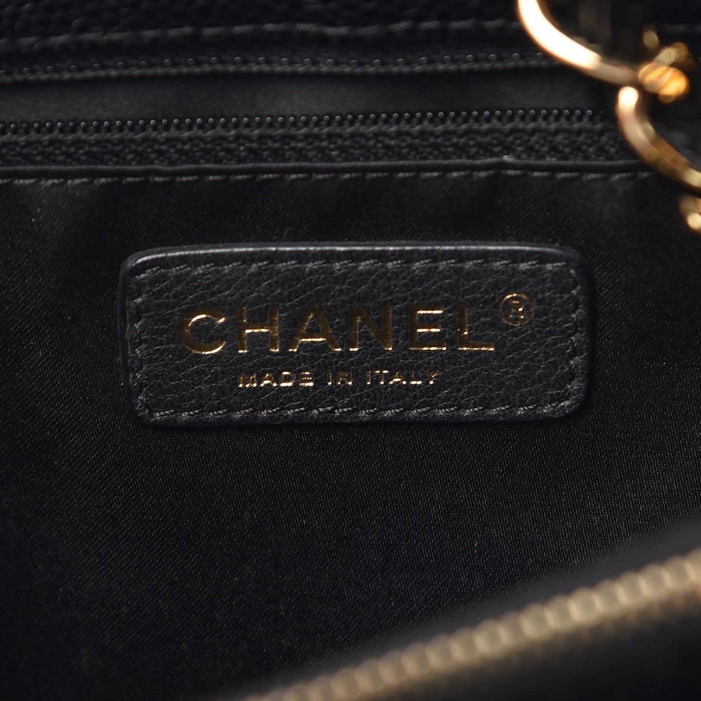 Caviar Quilted Grand Shopping Tote GST Black