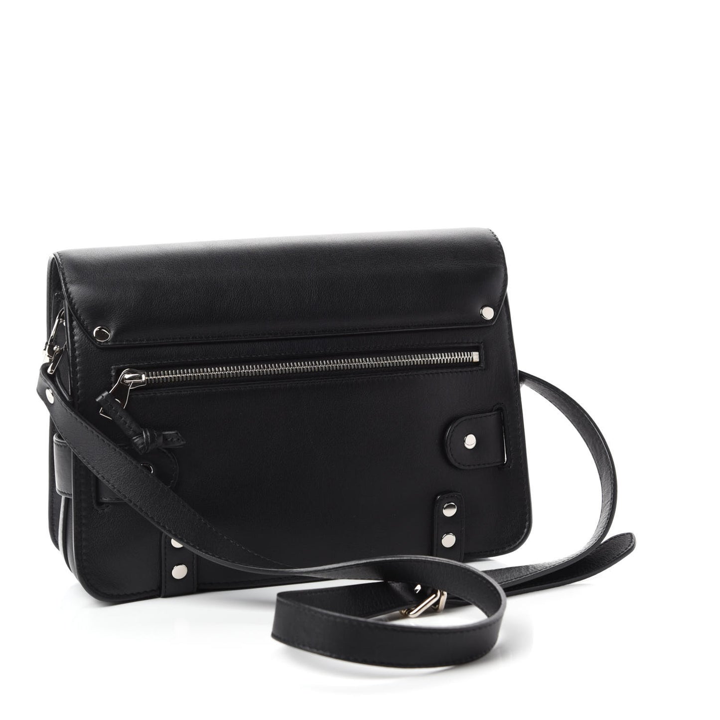 Smooth Calfskin PS11 Classic Shoulder Bag Black