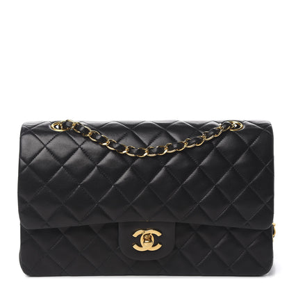 Chanel Lambskin Quilted Medium Double Flap Black 1 of 10
