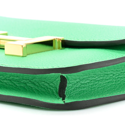 Hermes Evercolor Bi-Color Constance Slim Wallet Vert Comics Bleu Zellige 9 of 11