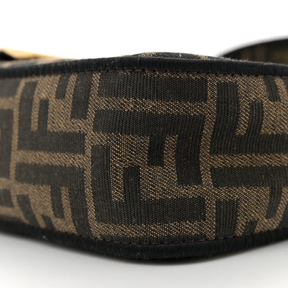 Fendi Fabric Jacquard FF 1974 Medium Baguette Tobacco Moro Black 10 of 11
