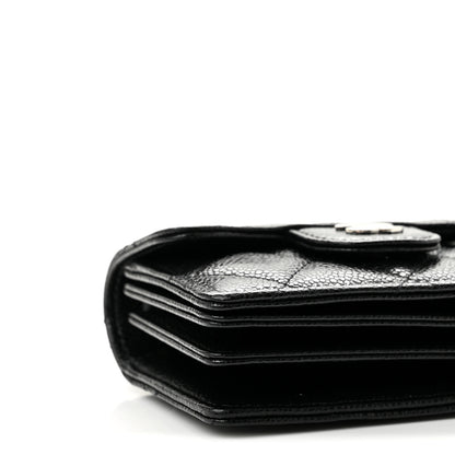 Chanel Caviar Quilted Flap Card Holder On Chain Black 10 of 11