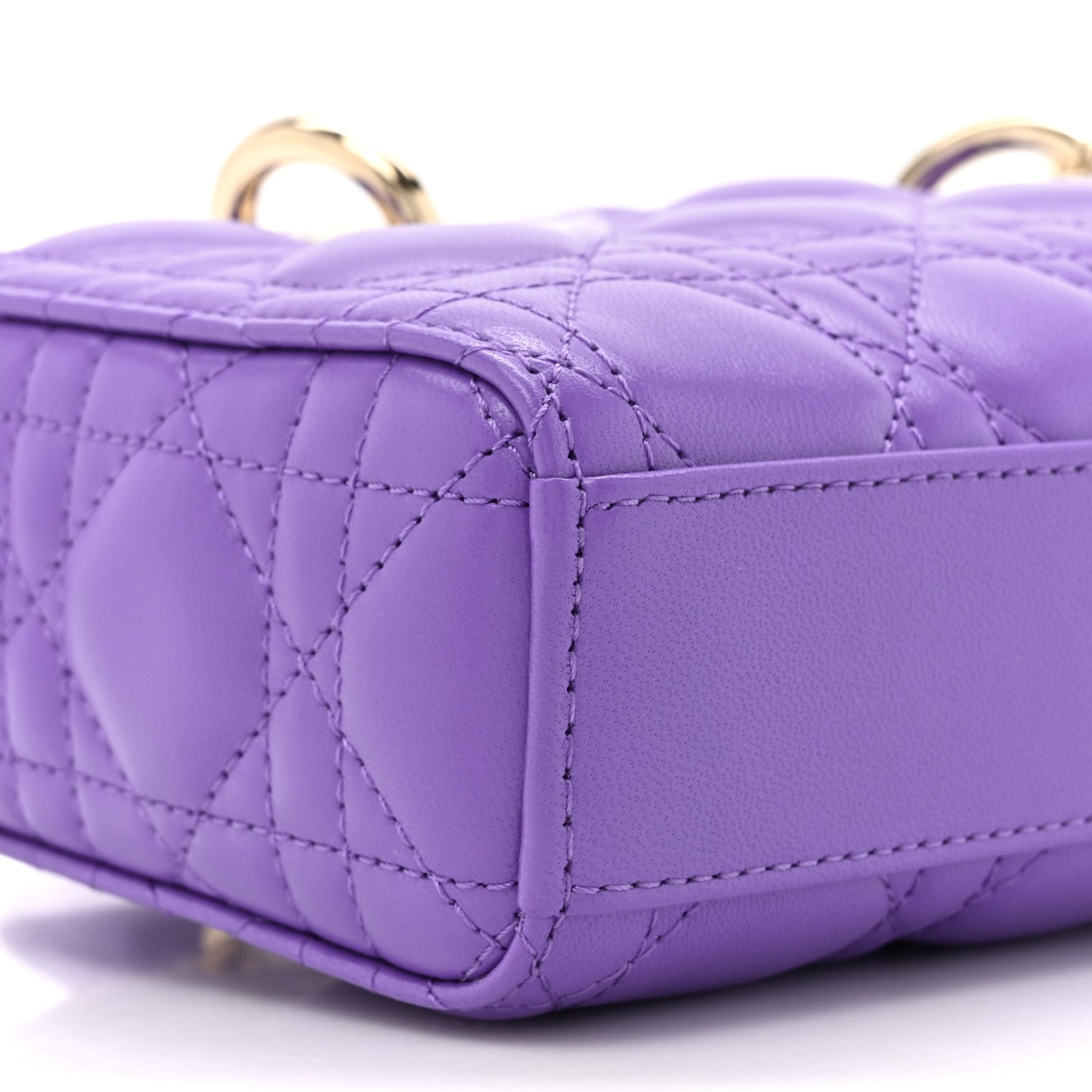 Lambskin Cannage Small Lady D-Joy Purple