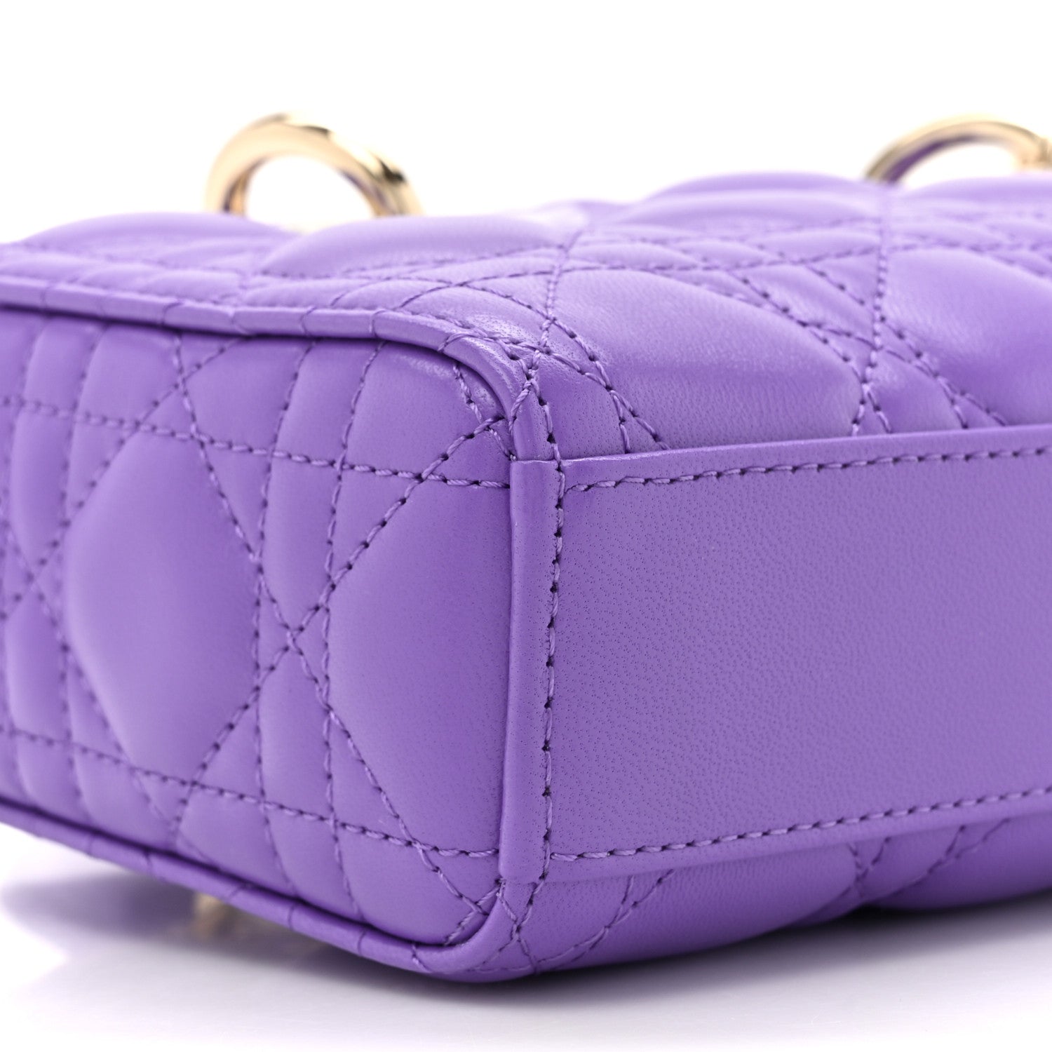 Christian Dior Lambskin Cannage Small Lady D-Joy Purple 8 of 10