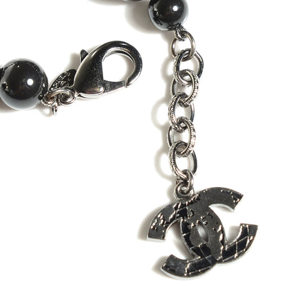 Chanel Glass Bead CC Map Bracelet Ruthenium Black 5 of 6