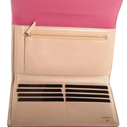 Chanel Lambskin Camellia Large Flap Wallet Fuchsia 6 of 9