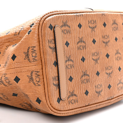 MCM Visetos Medium Liz Reversible Shopper Tote Cognac 7 of 15