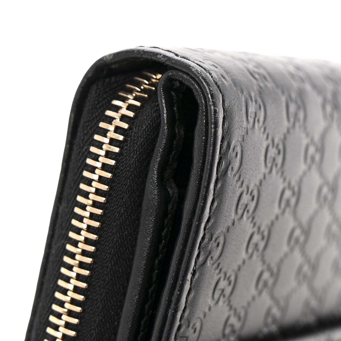 Soft Microguccissima Continental Zip Wallet Black
