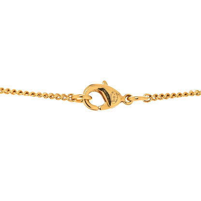 Chanel Metal CC Paris Button Necklace Gold 4 of 4