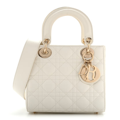 Christian Dior Lambskin Cannage Small My ABCDior Lady Dior White 1 of 13