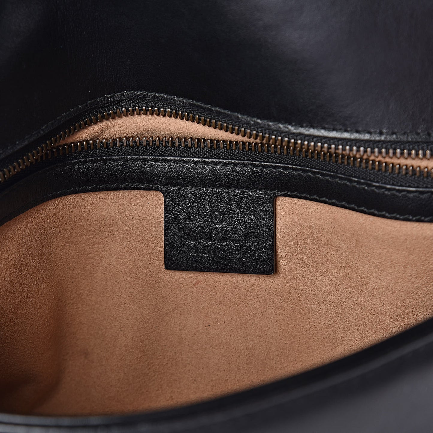Calfskin Matelasse Small GG Marmont Shoulder Bag Black